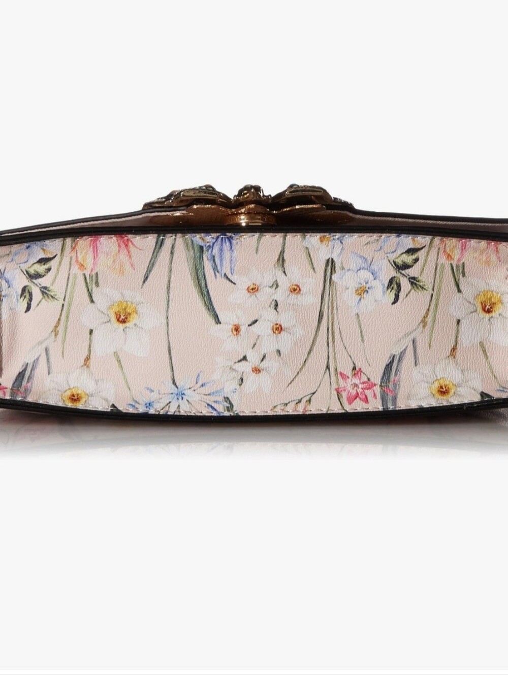 Aldo Floral-Print Satchel with Gold Butterfly Accent - Pink Multi - Picture 4 of 7